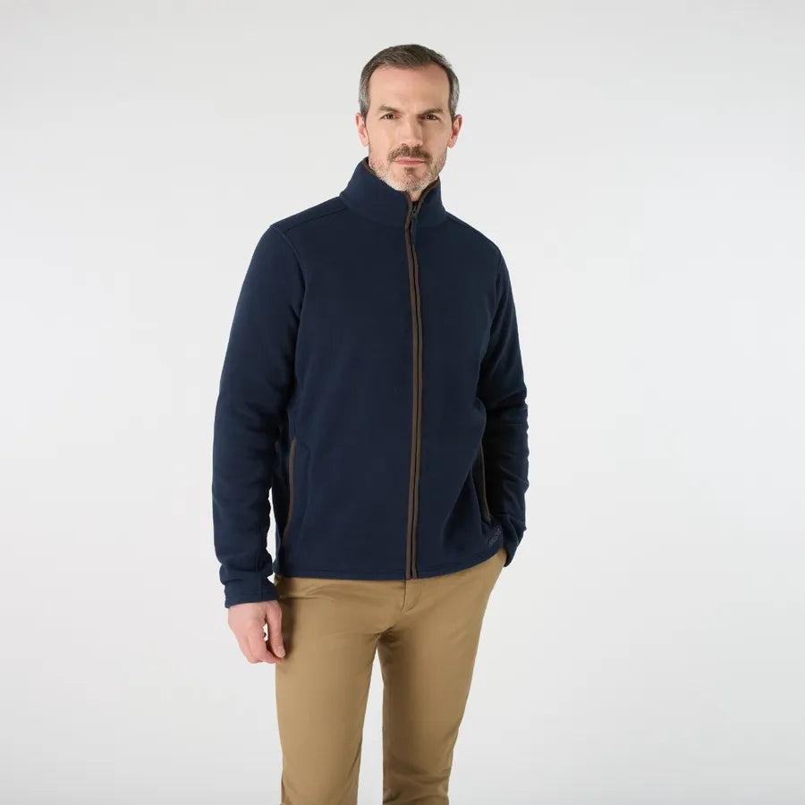 Musto Men's Fenland 200 Polartec Fleece Jacket with canvas binding detail.