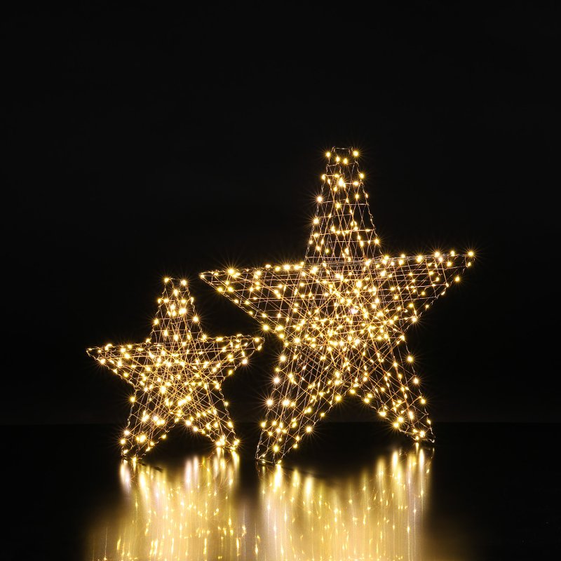 Leisuregrow Products Ltd - 60Cm Warm White 3D Black Star 360 Leds