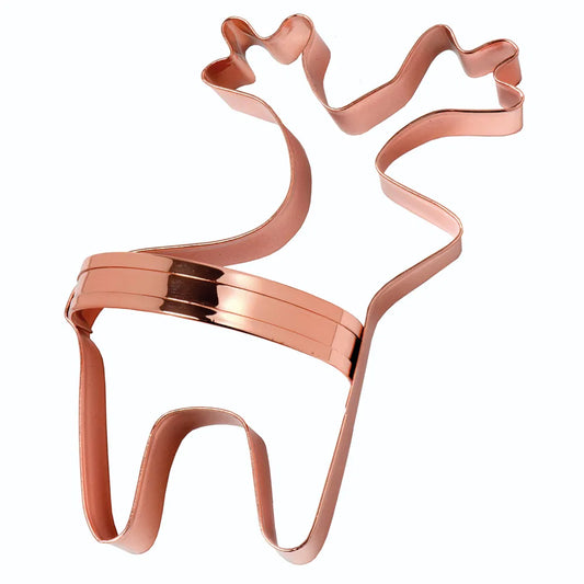 Eddingtons - Copper Reindeer Biscuit Cutter With Handle