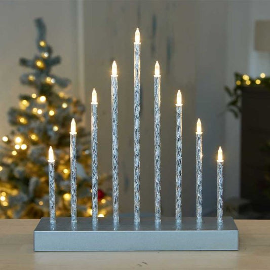 9 LED CandleBridge - Silver