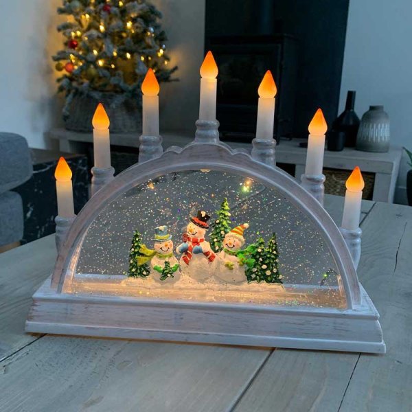 Snow Swirl Frosty Candle Bridge