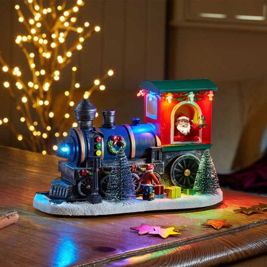 Santa's Express Snow Scene