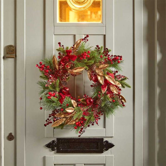 Ruby Velvet Wreath - 40cm