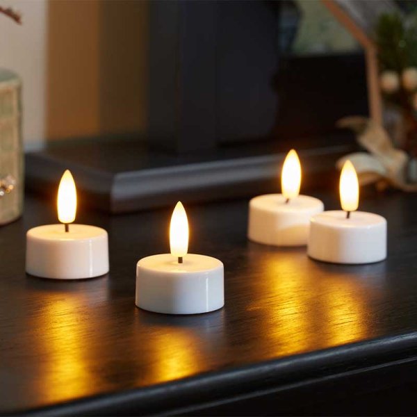 Flameless T-Lights - 4-PK