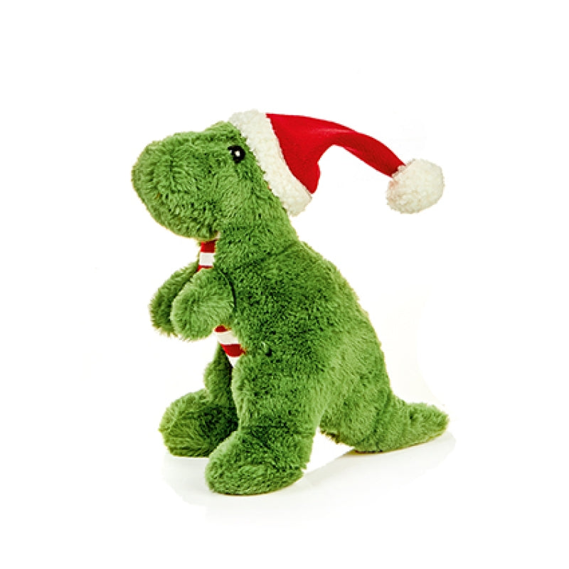 Premier 25cm Dinosaur with Santa Hat Plush