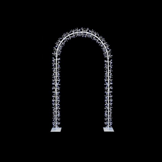 Premier 2.4x1.2m White Starburst Arch with 896 White LEDs