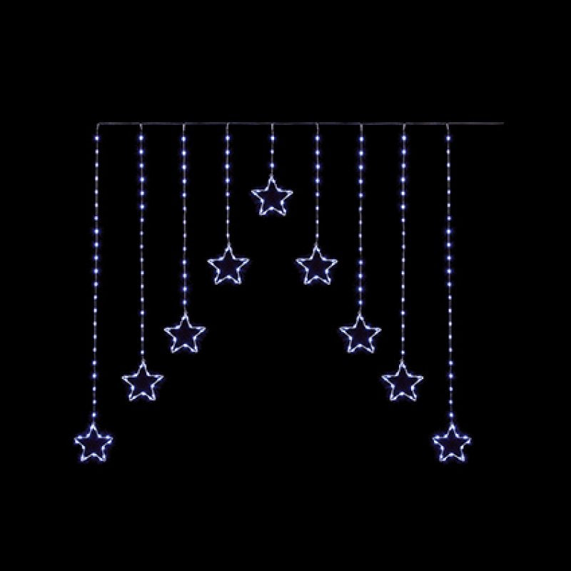 Premier 1.2m x 1.2m Flexbrights V-shaped star curtain light with 258 bright white LEDs