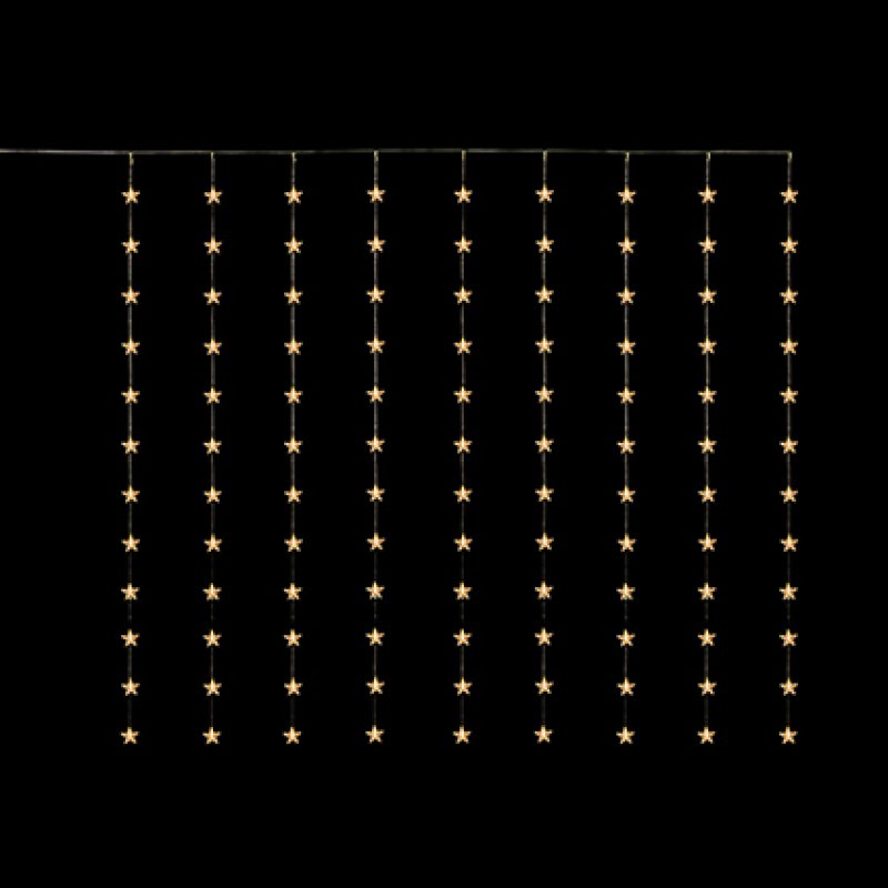 Premier 1.2m x 1.2m Flexbrights star curtain light with 108 warm white LEDs