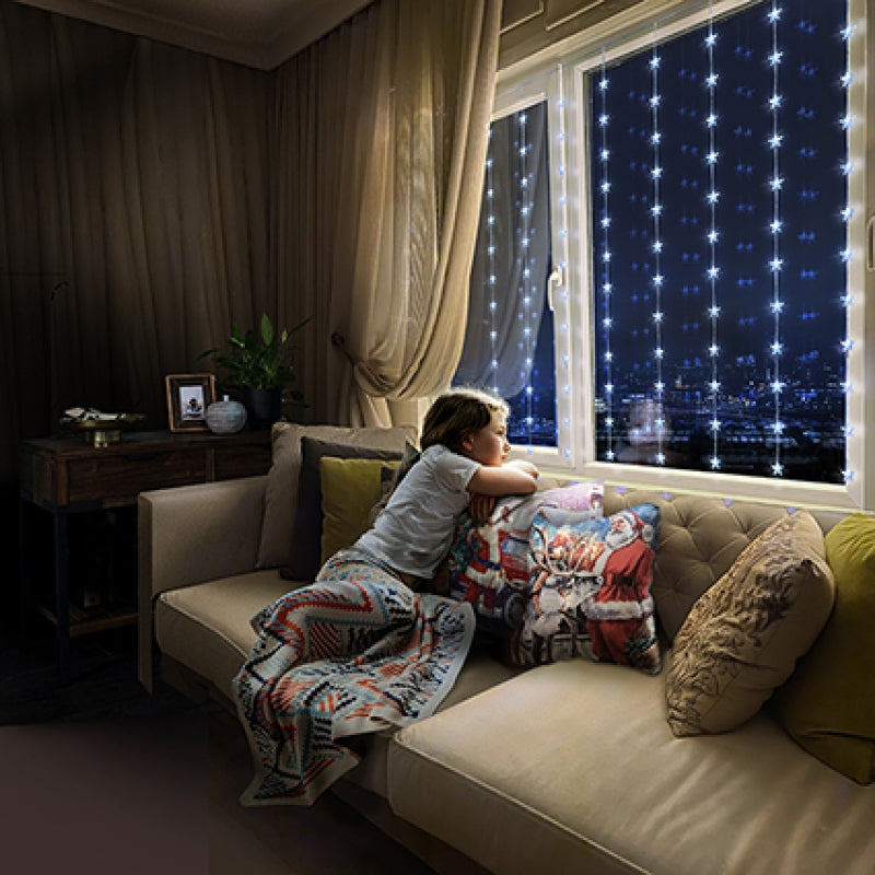 Premier 1.2m x 1.2m Flexbrights star curtain light with 108 bright white LEDs