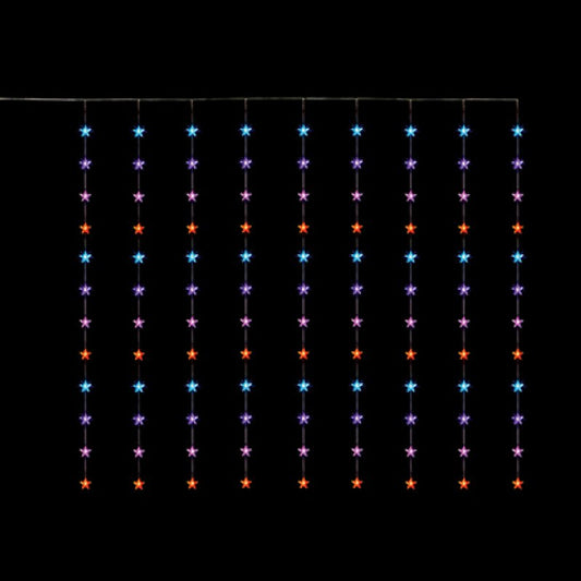 Premier 1.2m x 1.2m Flexbrights star curtain light with 108 rainbow multi-coloured LEDs