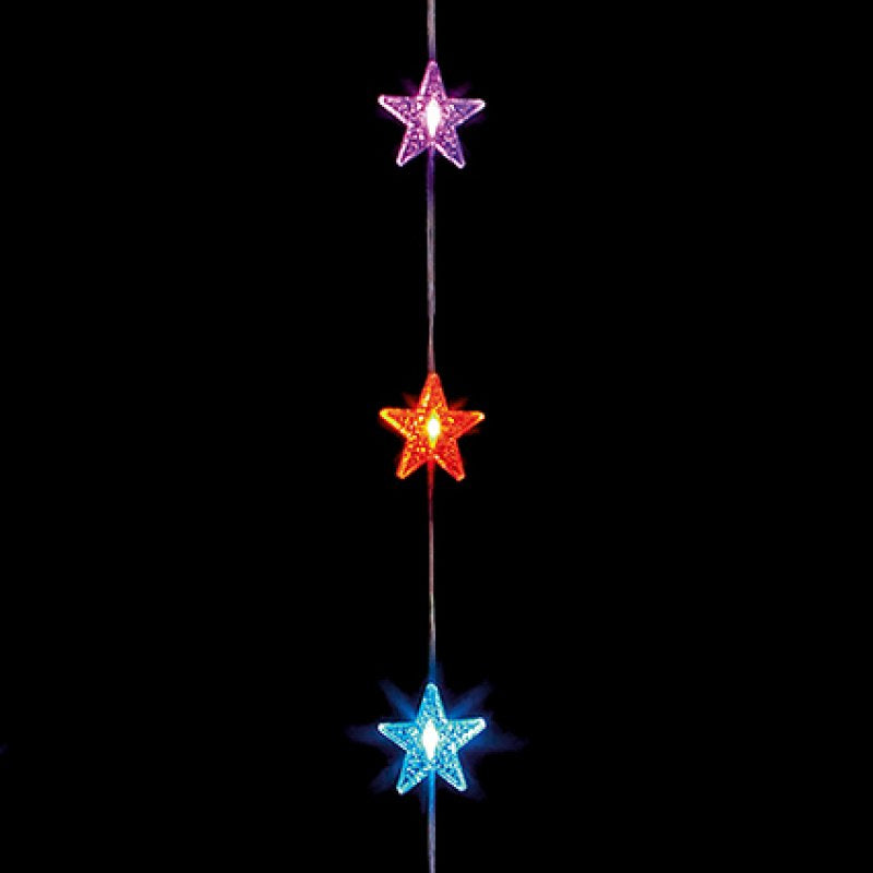Premier 1.2m x 1.2m Flexbrights star curtain light with 108 rainbow multi-coloured LEDs