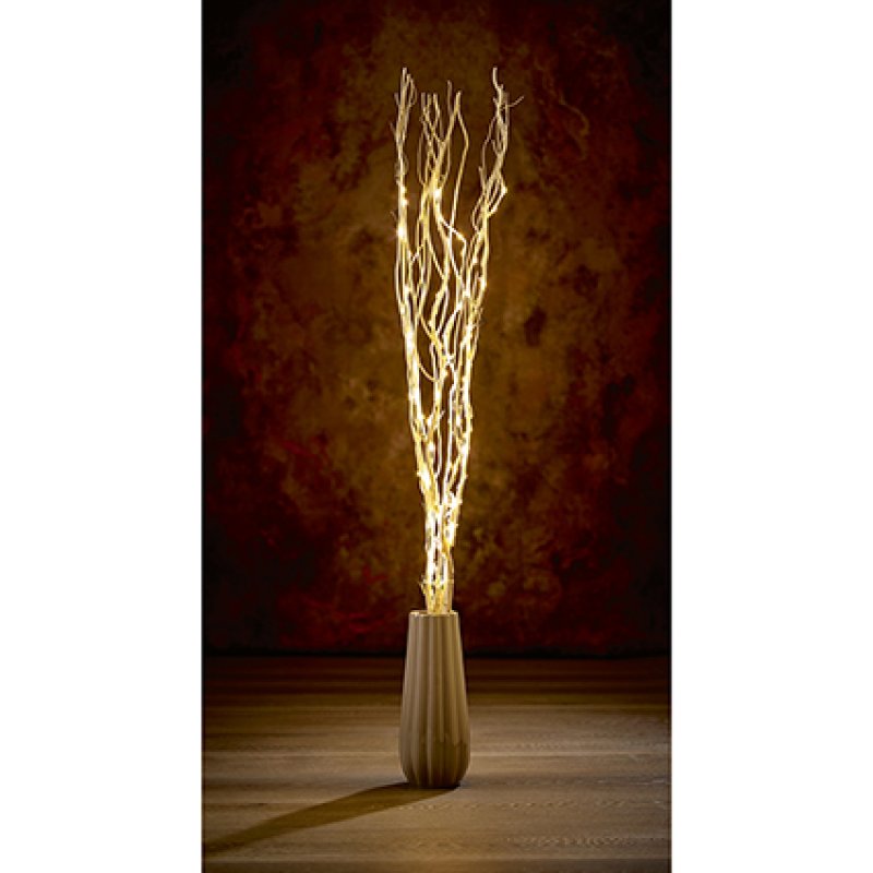Premier 1.2m White Twig with 80 Warm White LEDs