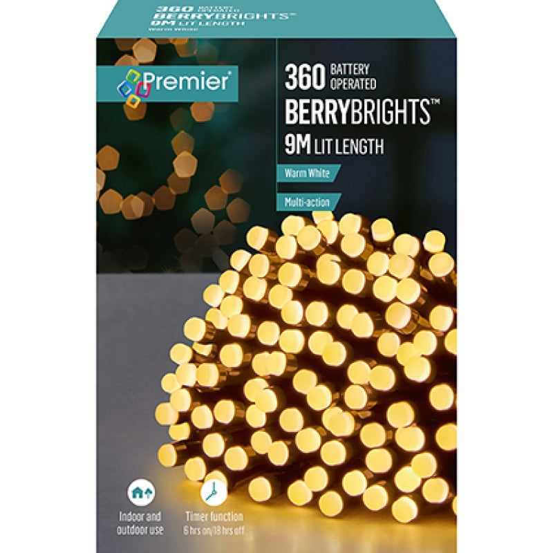 Premier Berrybrights 360 Warm White Battery Operated