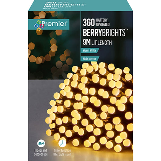Premier Berrybrights 360 Warm White Battery Operated
