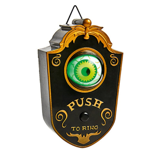 Premier battery operated animated lit eyeball Halloween doorbell with sound effects