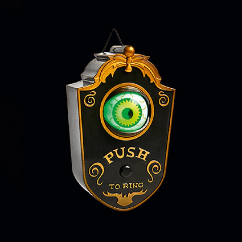 Premier battery operated animated lit eyeball Halloween doorbell with sound effects