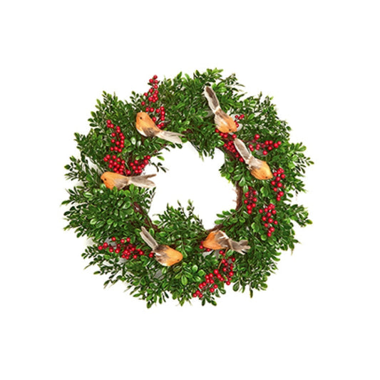 Premier Robin and Berry Wreath 50cm