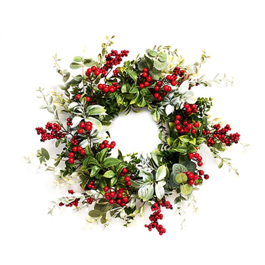 Premier Contoneaster Wreath with Red Berries 50cm