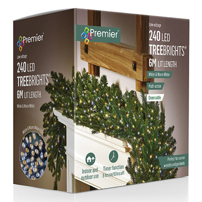 Premier 240L M-A TreeBrights with Timer White and Warm White Mix