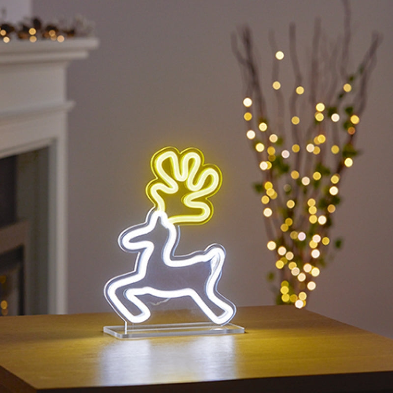 Premier Reindeer Neon Sign Table Top