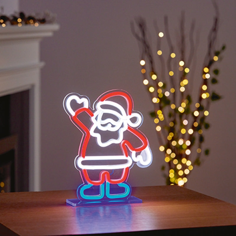 Premier Santa Neon Sign Table Top