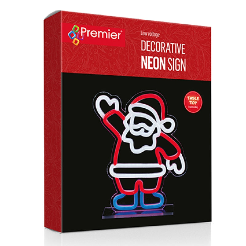 Premier Santa Neon Sign Table Top