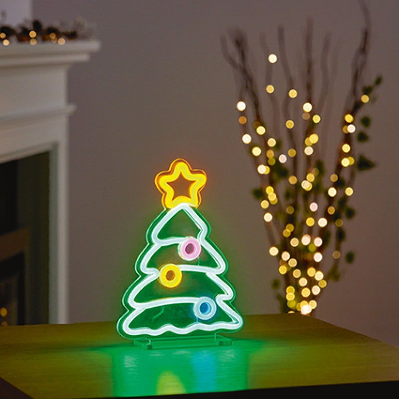 Premier Christmas Tree Neon Sign Table Top