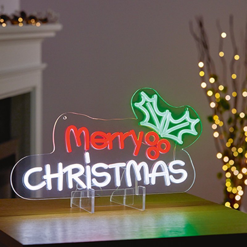 Premier Merry Christmas Neon Sign Hanging