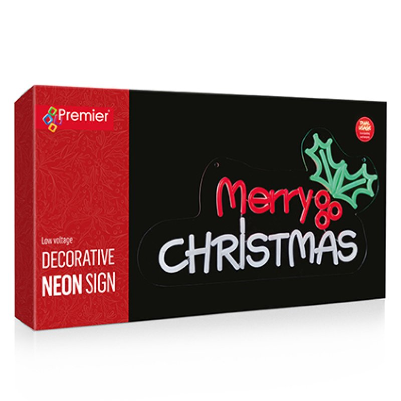 Premier Merry Christmas Neon Sign Hanging