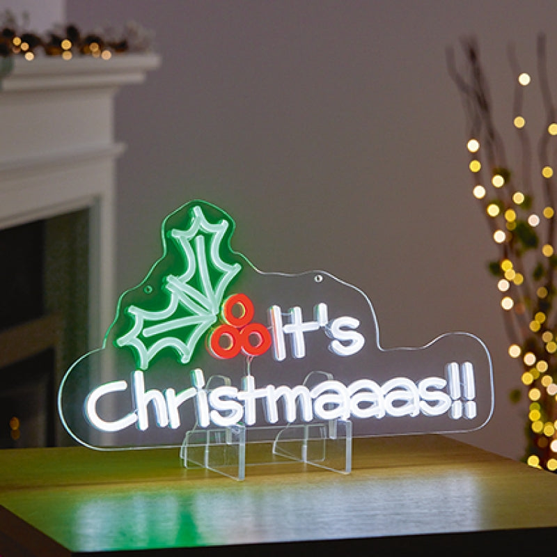 Premier It's Christmaaas Neon Sign Hanging