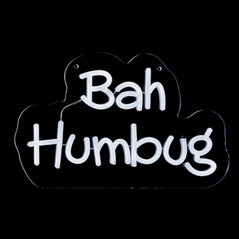 Premier Bah Humbug Neon Sign Hanging