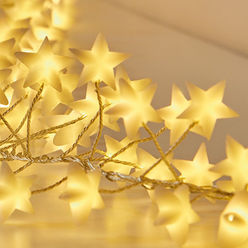 Premier Star Pin Wire Garland with Warm White 280L