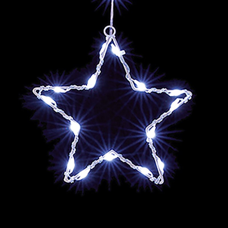 Premier 1.2m x 1.2m Flexbrights V-shaped star curtain light with 258 bright white LEDs