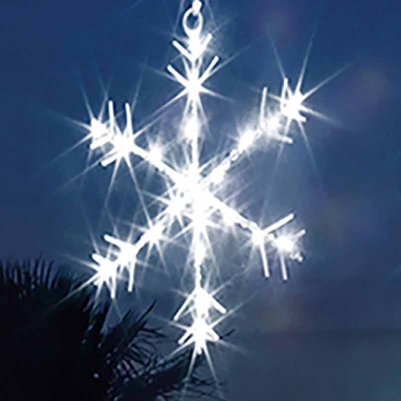 Premier 1.2x1.2m Pin Wire Snowflake V Curtain with 339 White LEDs