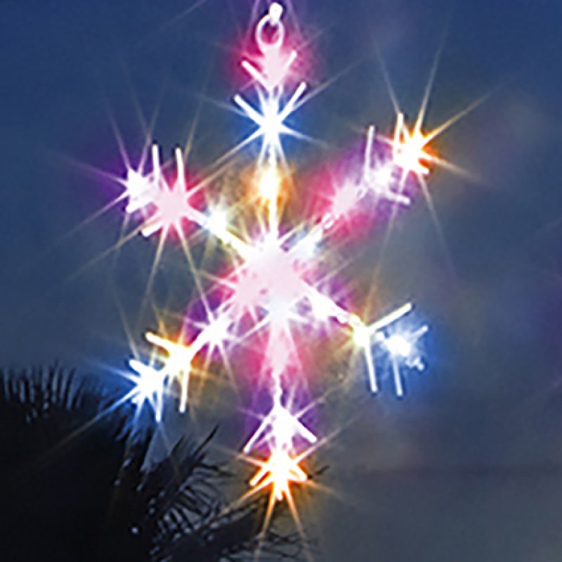 Premier 1.2x1.2m Pin Wire Snowflake V Curtain with 339 RBW LEDs