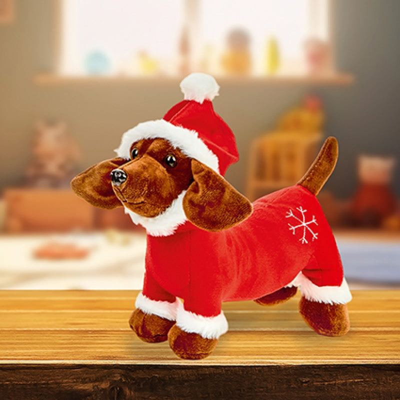 Premier Santa Sausage Dog Plush