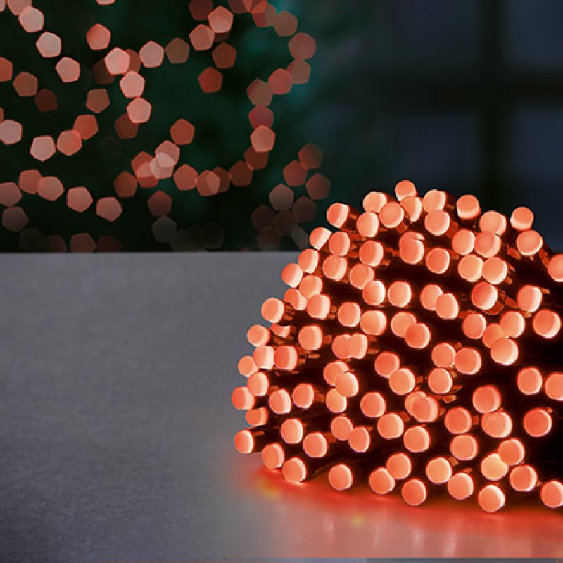 Premier 360 Multi Action Berrybrights with Red LED and Timer draped on a Christmas garland