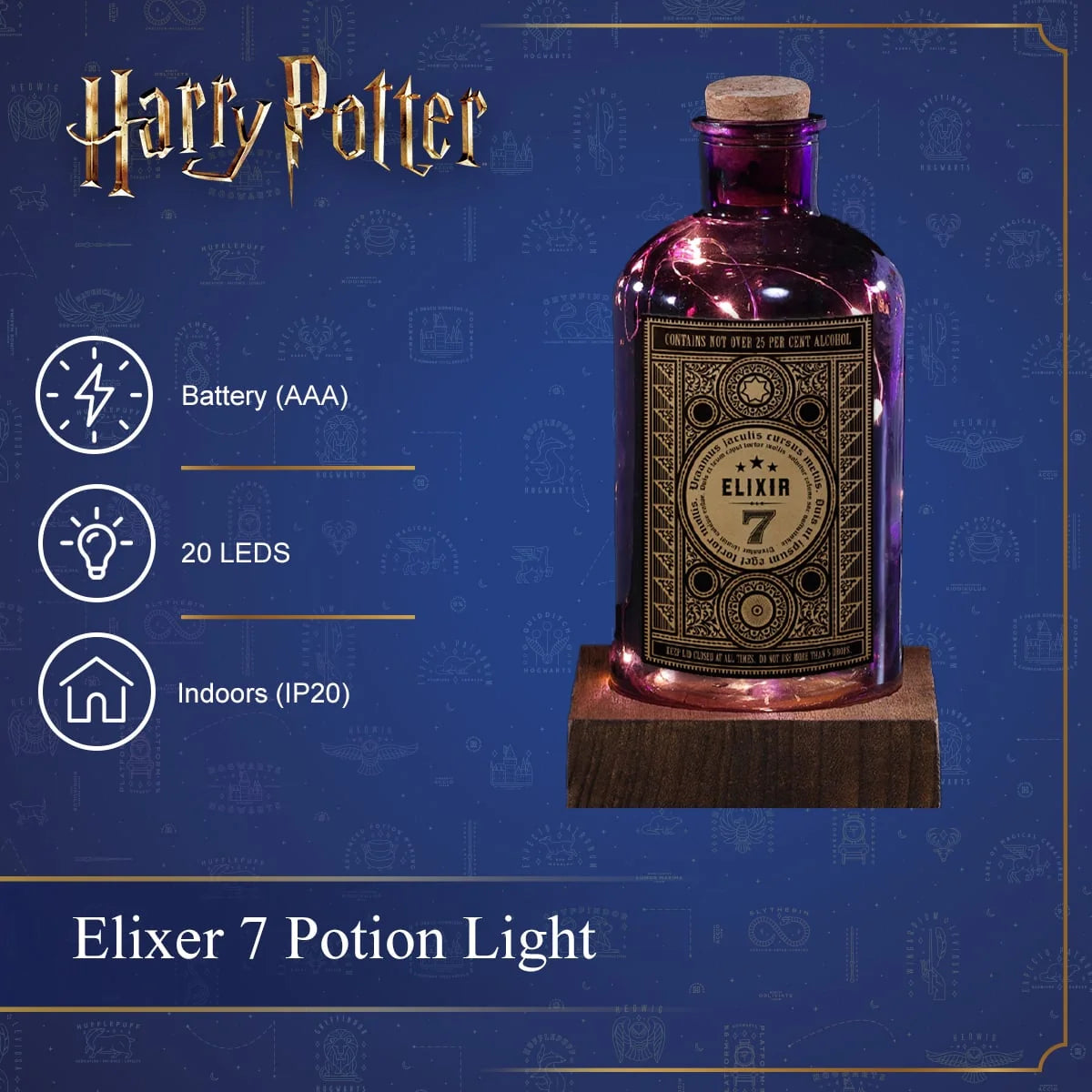 NOMA Harry Potter Elixir 7 illuminated LED potion bottle decorative room light