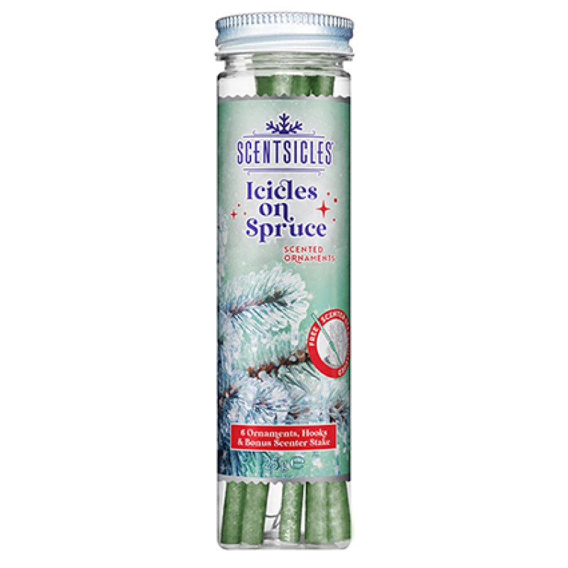 Premier Icicles On Spruce Scentsicles scented ornaments hanging discreetly on Christmas tree branches