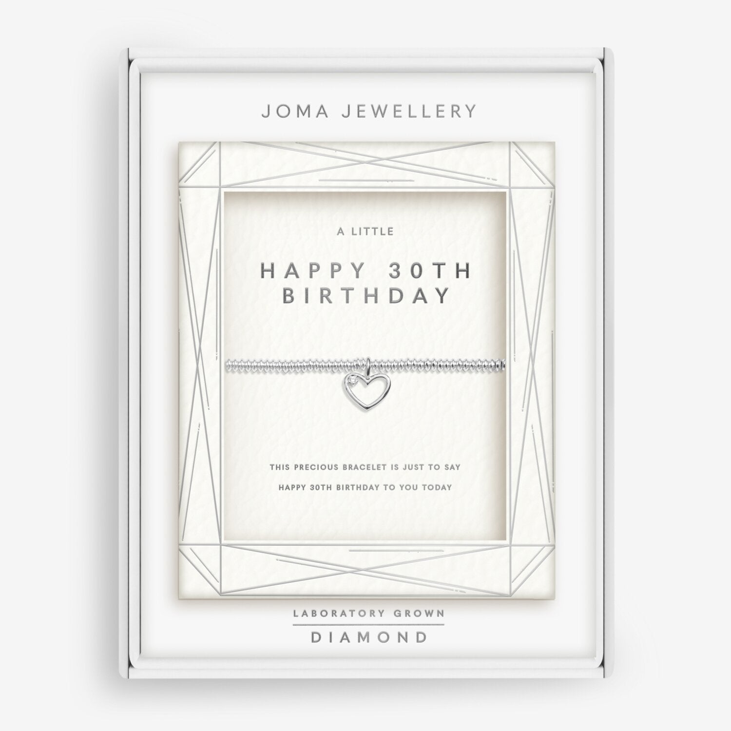 Joma Jewellery Laboratory Grown Diamond A Little Happy 30th Birthday Bracelet