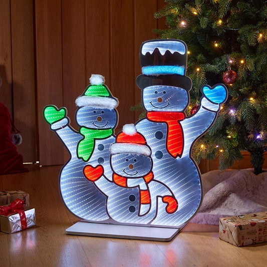 Smart Garden Frosty's Family 63cm low voltage infinity light display glowing indoors