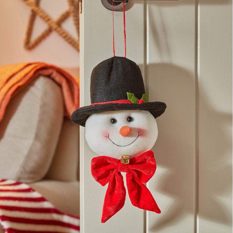 Smart Garden XL Frosty snowman pendant hanging ornament with a cheerful face and festive hat
