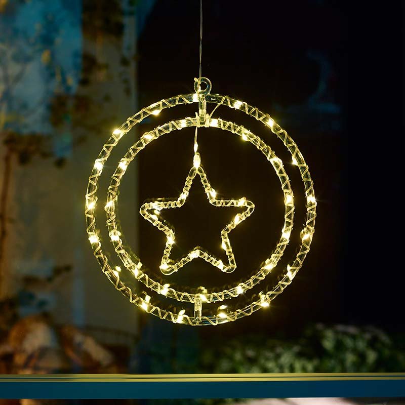 Smart Garden Star Rings Warm White 30cm LED light illuminated indoors