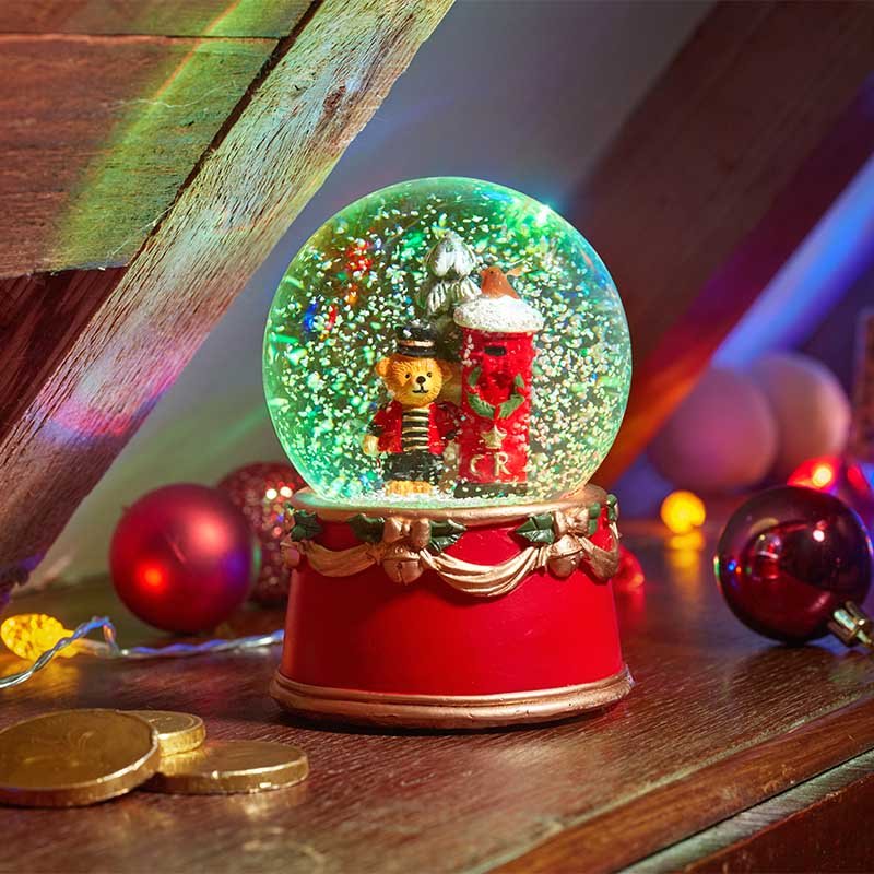 Smart Garden Musical Ted's Tidings 10cm SnowSphere globe with teddy bear scene