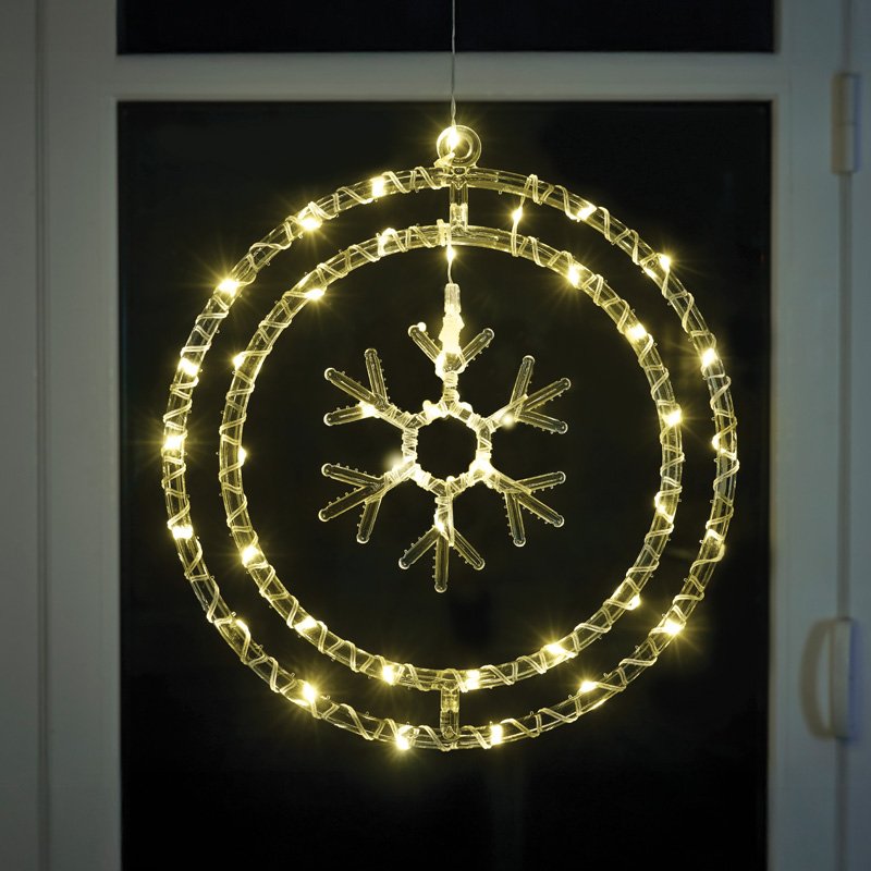 Smart Garden SnoFlake Rings Warm White low voltage lights illuminated indoors