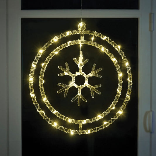 Smart Garden SnoFlake Rings Warm White low voltage lights illuminated indoors