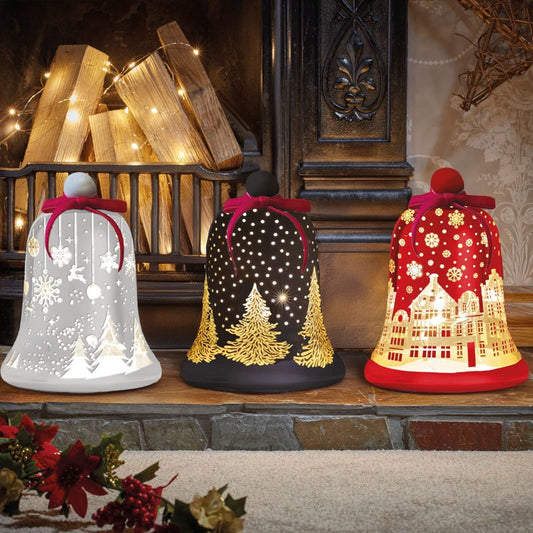 Smart Garden WonderBell LED festive hanging bell light display illuminated indoors