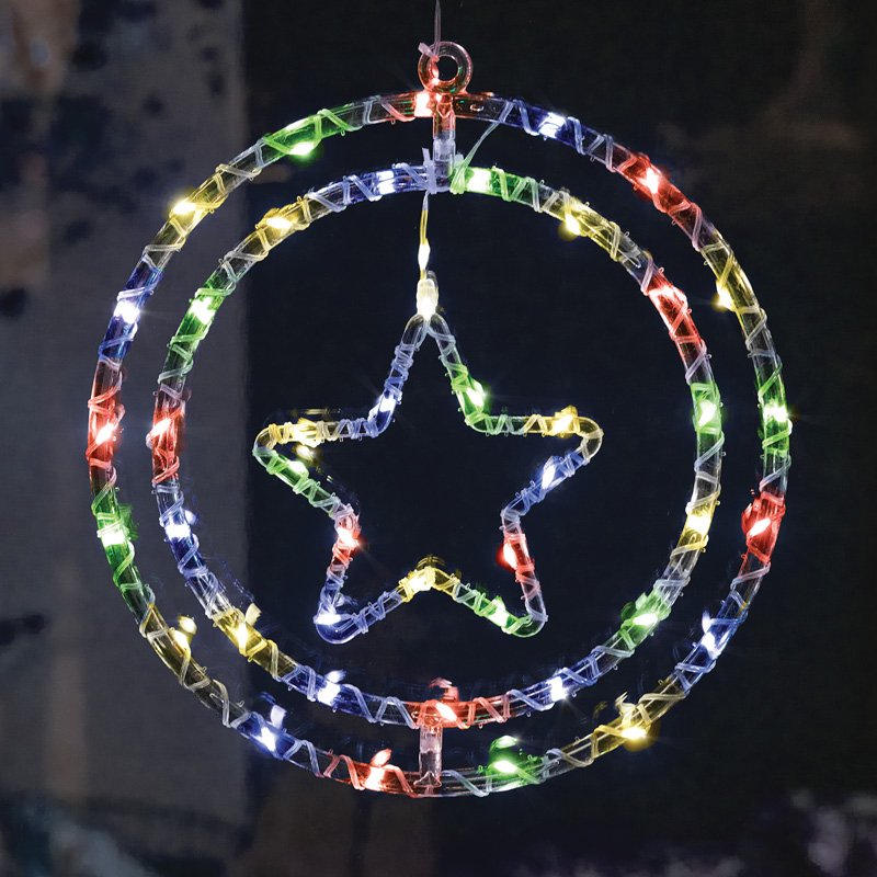 Smart Garden Star Rings Multi Coloured 30cm LED light illuminated indoors