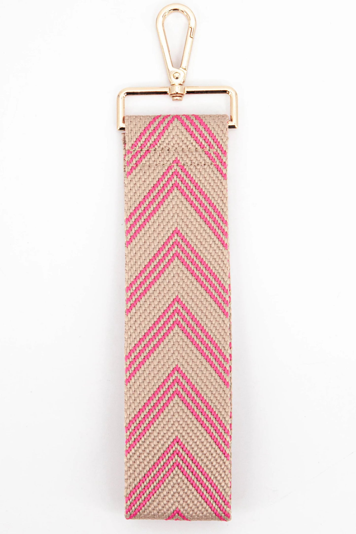 MSH Pink Woven Chevron Wrist Strap