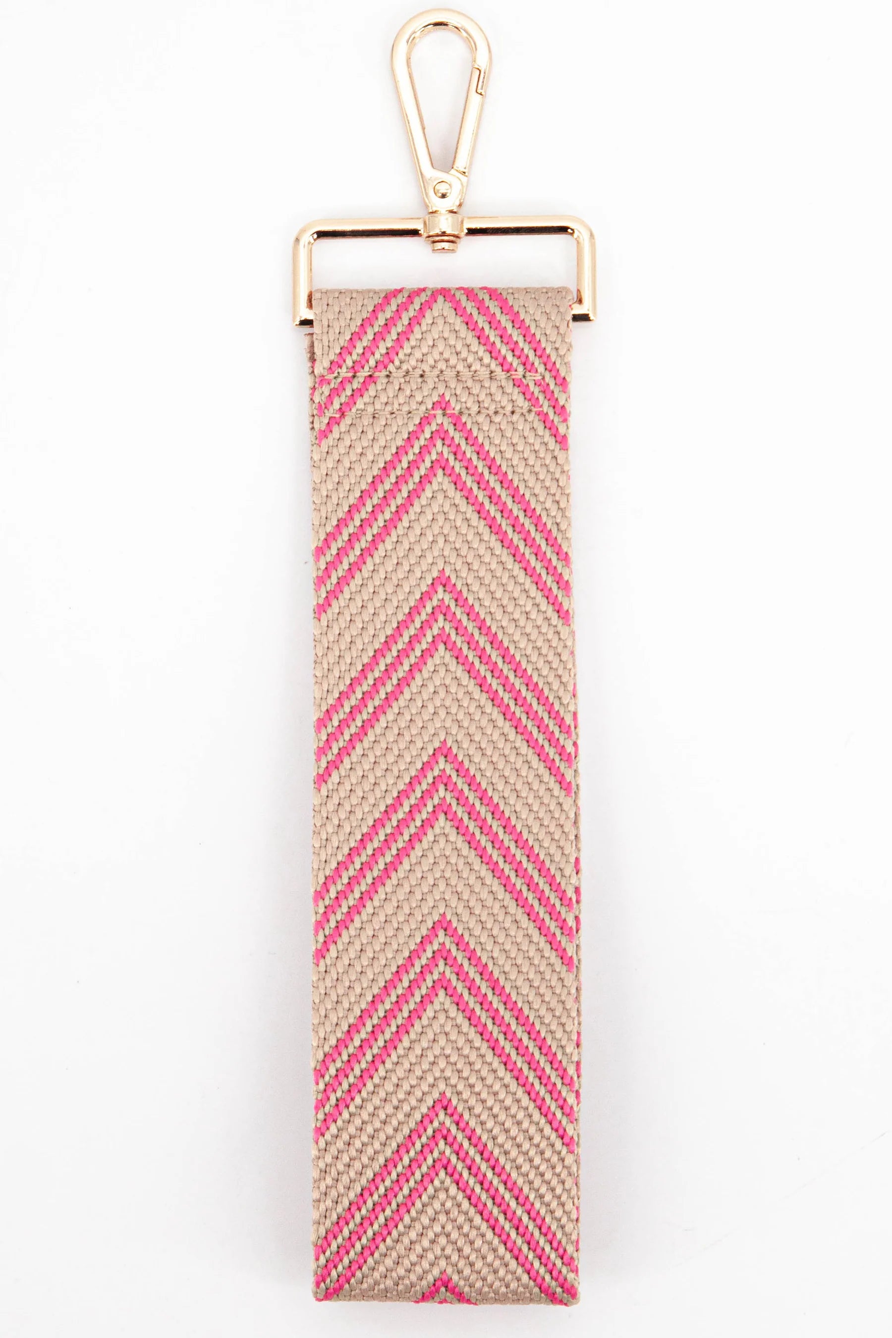 MSH Pink Woven Chevron Wrist Strap